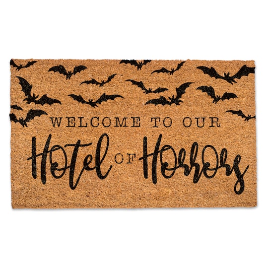 Welcome to Our Hotel of Horrors Door Mat